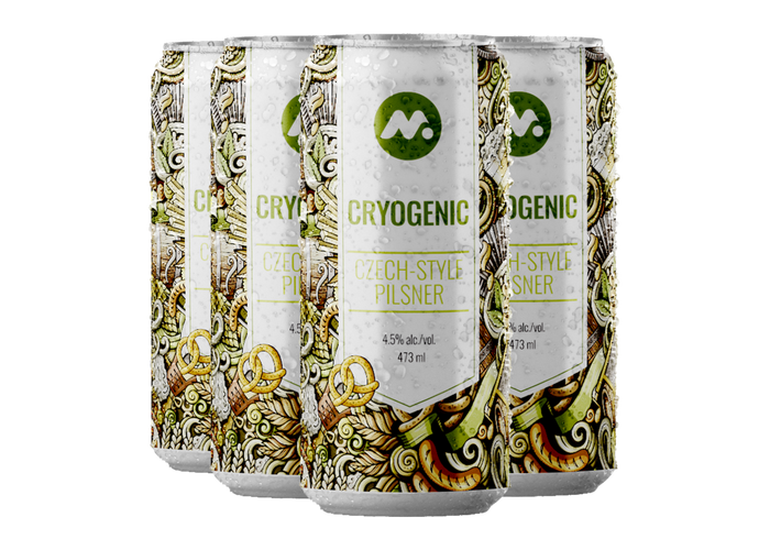 Cryogenic Czech-style Pilsner cans