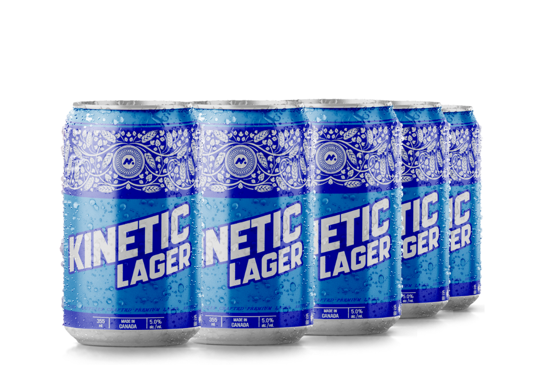 Kinetic Lager cans