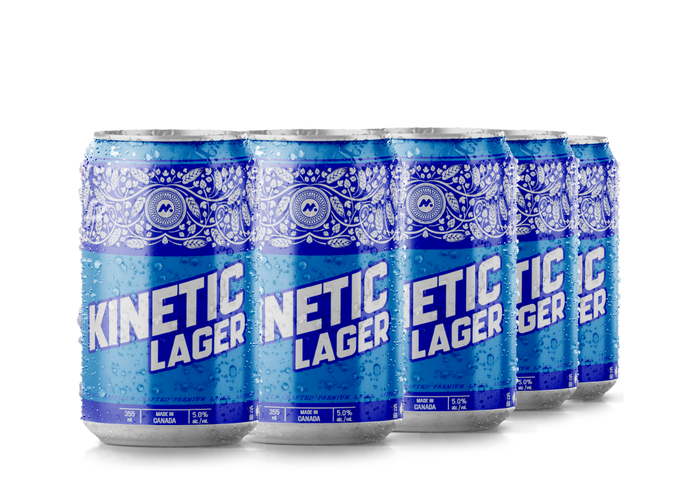 Kinetic Lager cans
