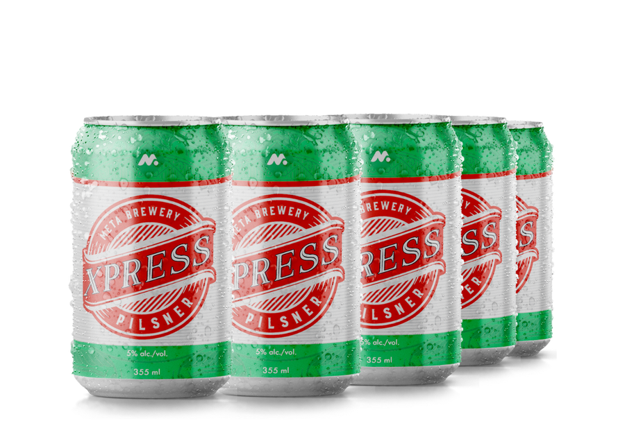 Xpress Pilsner cans